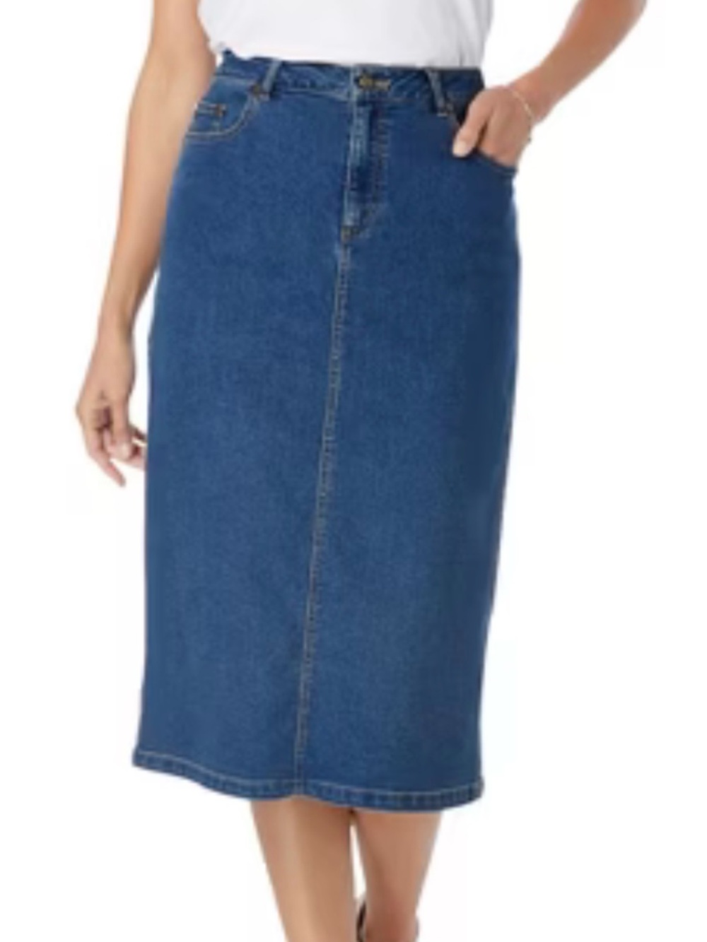 Jessica London Navy Blue Denim Skirt